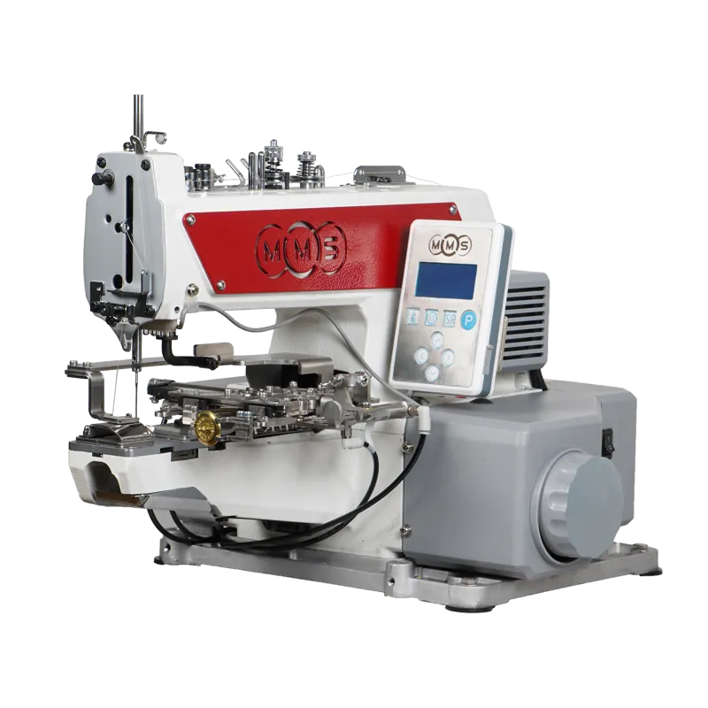 MMS button attaching machine